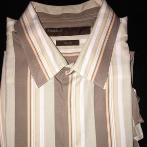 Perry Ellis Long Sleeve Button-up Shirt - City Fit